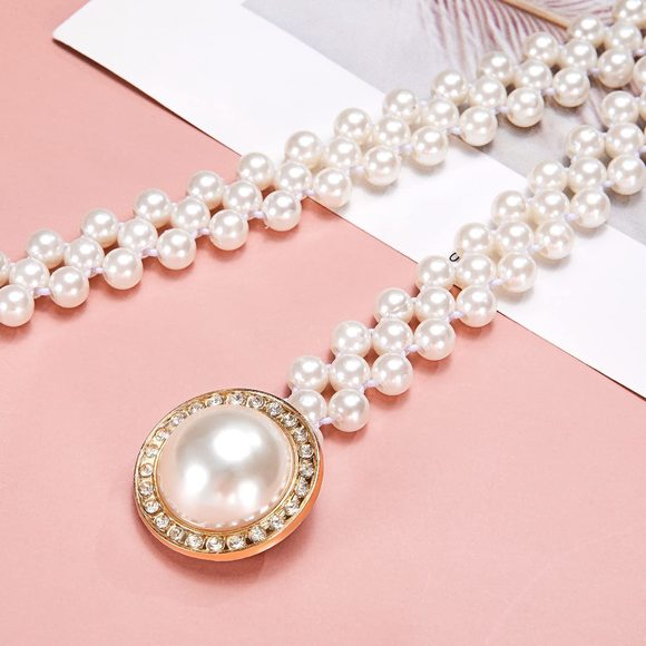 Wedding Belt For Bride Dress Pearl Ivory Women Sash Belt For Dress Crystal🐰 - Picture 3 of 6